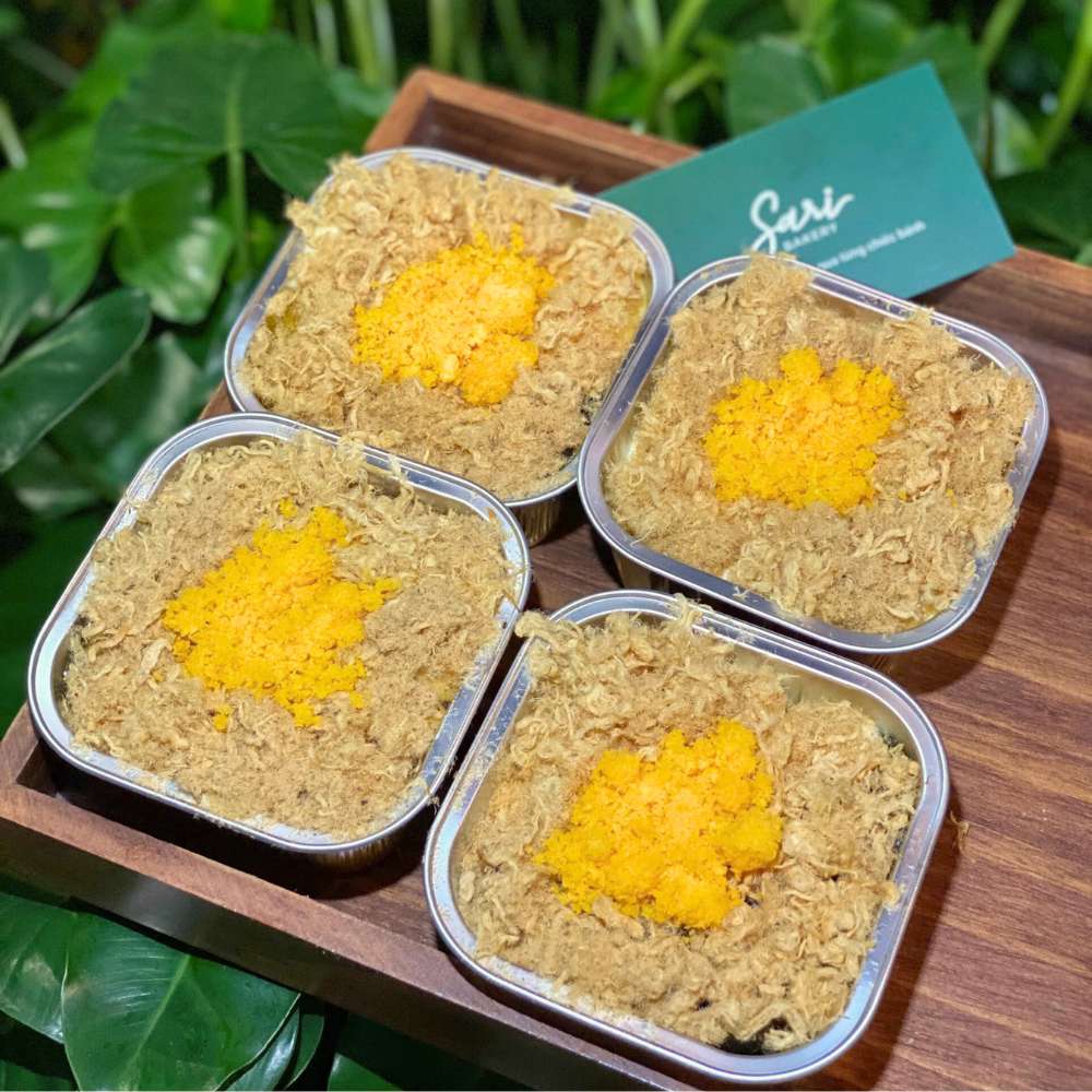 Set bông lan trứng muối Sari Bakery Set bánh bông lan trứng muối Sari Bakery dùng cho tiệc nhẹ và sự kiện