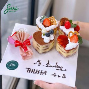 Set bánh ly tim mix vị decor cá nhân hóa