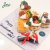Set 6 ly tim mix vị kèm hoa nhỏ làm quà sinh nhật tại Sari Bakery Gò Vấp