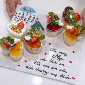 Set bánh fresh ly tim 6 ly mix vị ngẫu nhiên