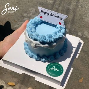 Bánh bento mini viền kem xanh pastel – Sari Bakery TP.HCM