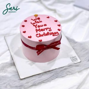 Bánh bento mini kem trắng đỏ viết chữ chúc mừng – Sari Bakery TP.HCM