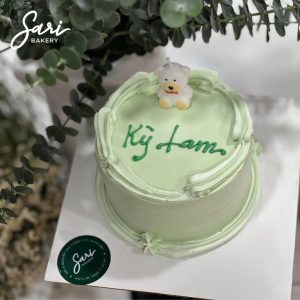 Bánh sinh nhật bento mini màu xanh matcha – Sari Bakery Gò Vấp