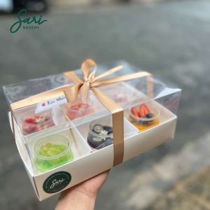 Set 6 panna cotta hũ tròn nhiều màu sắc tại Sari