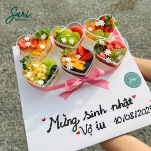 Bánh panna cotta ly tim decor trong set 6 ly – Sari Bakery Gò Vấp
