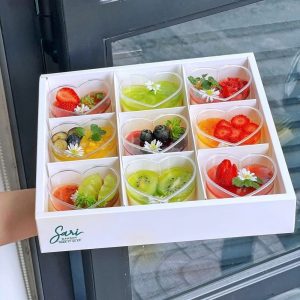 Set 9 panna cotta ly tim decor cao cấp – bánh lạnh cho sự kiện nhỏ