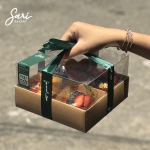 Bánh sinh nhật mini 4 hũ tròn mix vị nhiều màu sắc