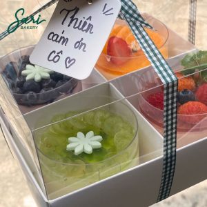 Set bánh hũ tròn mix vị 4 phần dễ chia cho gia đình