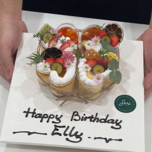 Set bánh sinh nhật 4 ly tim mix vị bánh lạnh cao cấp