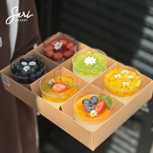 Bánh sinh nhật hũ tròn mix vị 6 phần cho tiệc gia đình