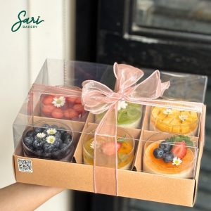 Set bánh mix vị hũ tròn 6 ly nhiều hương vị khác nhau