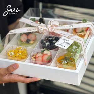 Set bánh sinh nhật 9 hũ tròn mix vị trang trí sang trọng