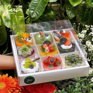 Bánh sinh nhật hũ tròn mix vị 9 phần cho tiệc đông người