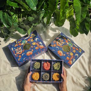 Hộp Trung Thu Sari Mini 6 bánh thường hiện đại, mẫu 2